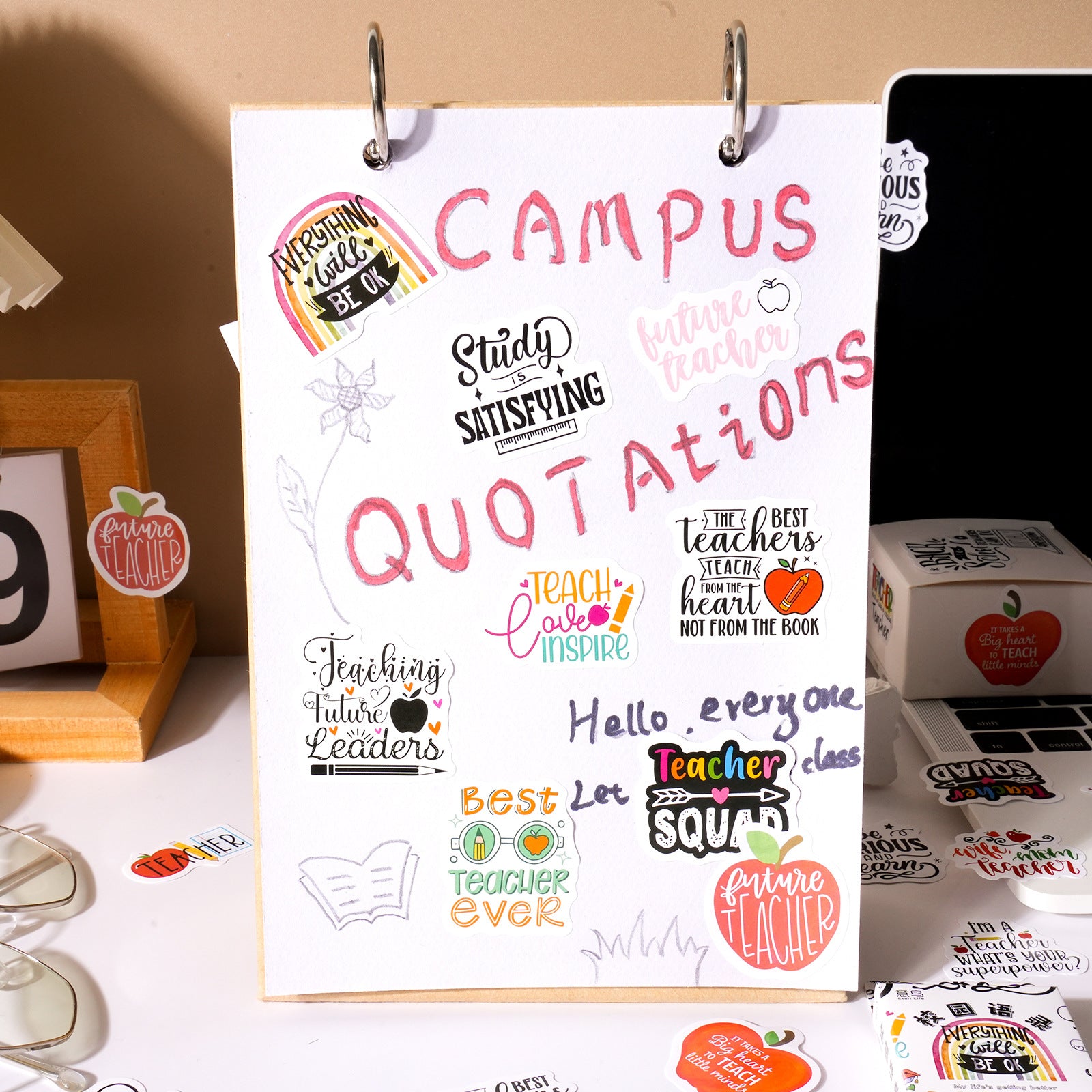 46pcs School Theme Stickers XYYL