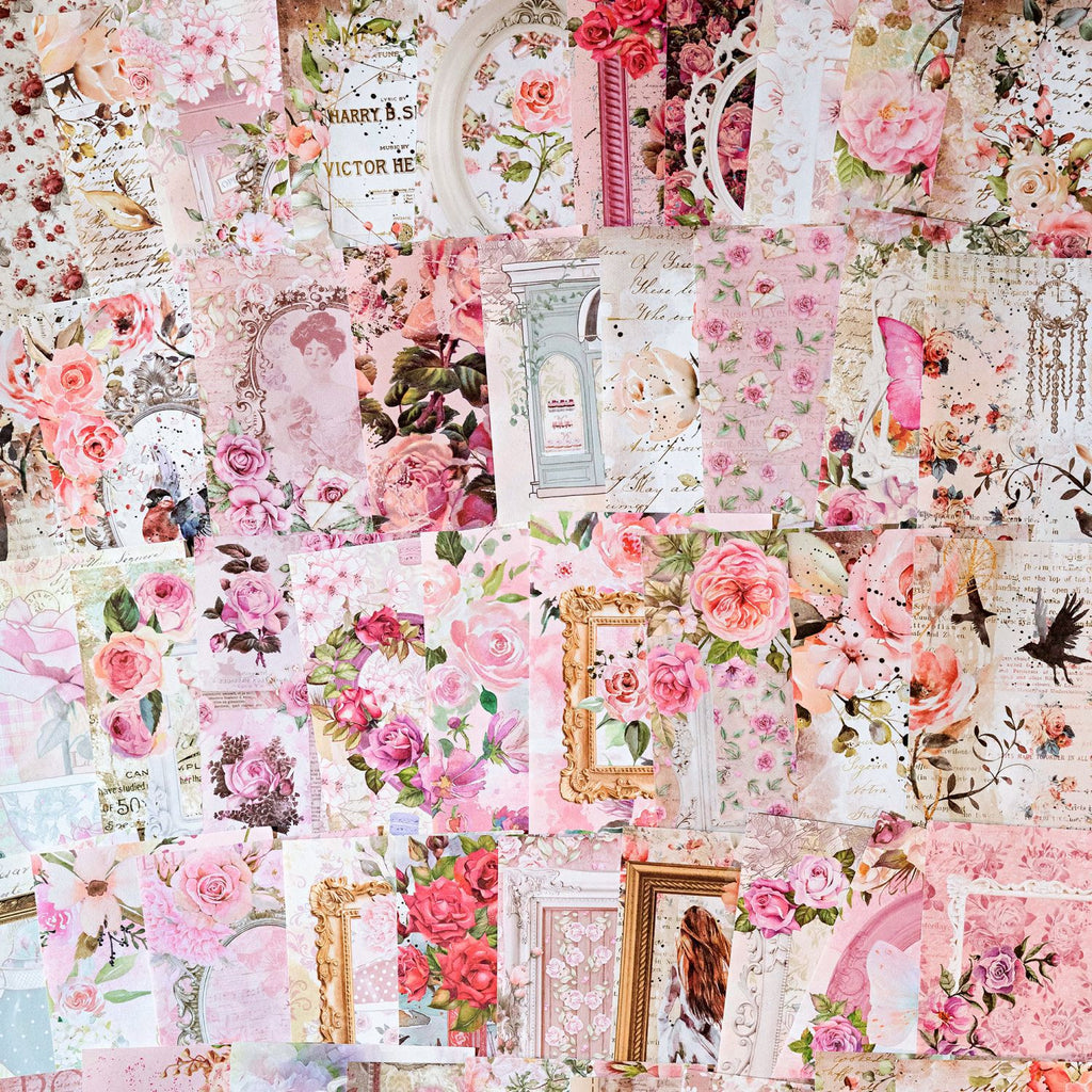 100 Sheets Vintage Scrapbook Paper SNHJ