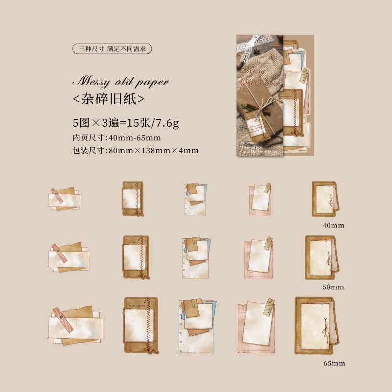 15 Pcs Lable Stickers MGLY