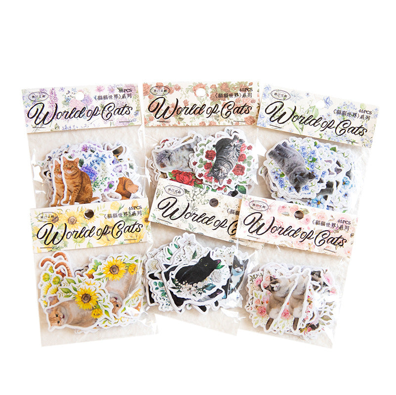 50PCS Cat Washi Stickers MMSJ