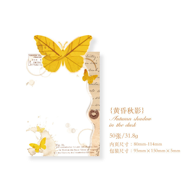 50 Pcs Vintage Butterfly Scrapbook Paper HDYJ