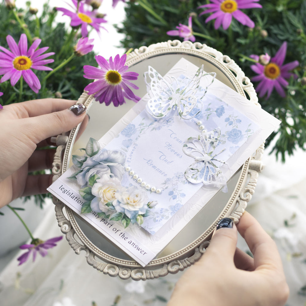 20 Pcs Floral Stickers and Paper CRHY