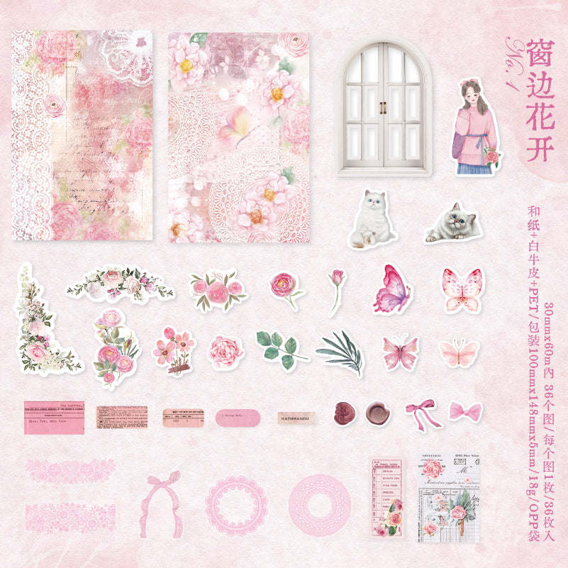 36pcs Scrapbook Supplies Kit YBMS