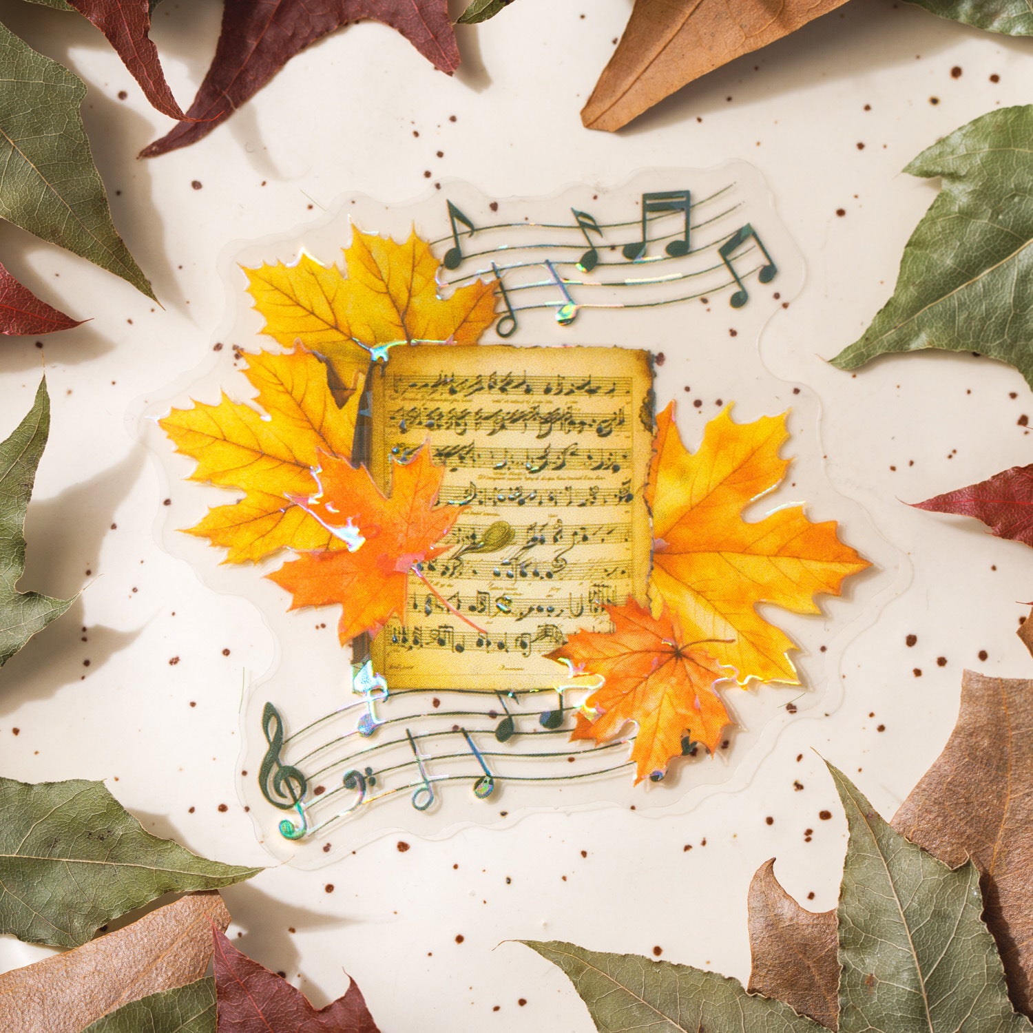 10pcs Seasonal Maple PET Stickers SGGJ