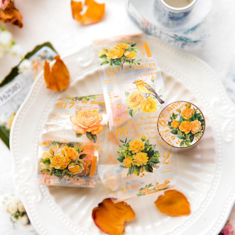 1 Roll PET Rose Stickers MGSQS
