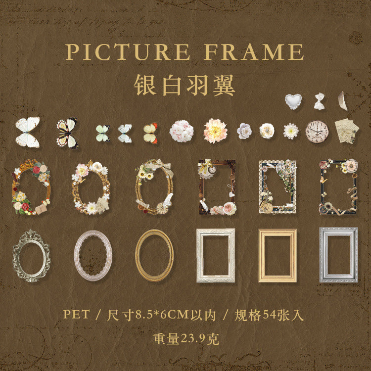 54pcs Boxed Frame Stickers YLFH