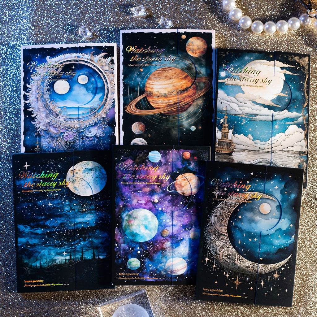 30 Pcs Galexy Scraobook Paper SWXK