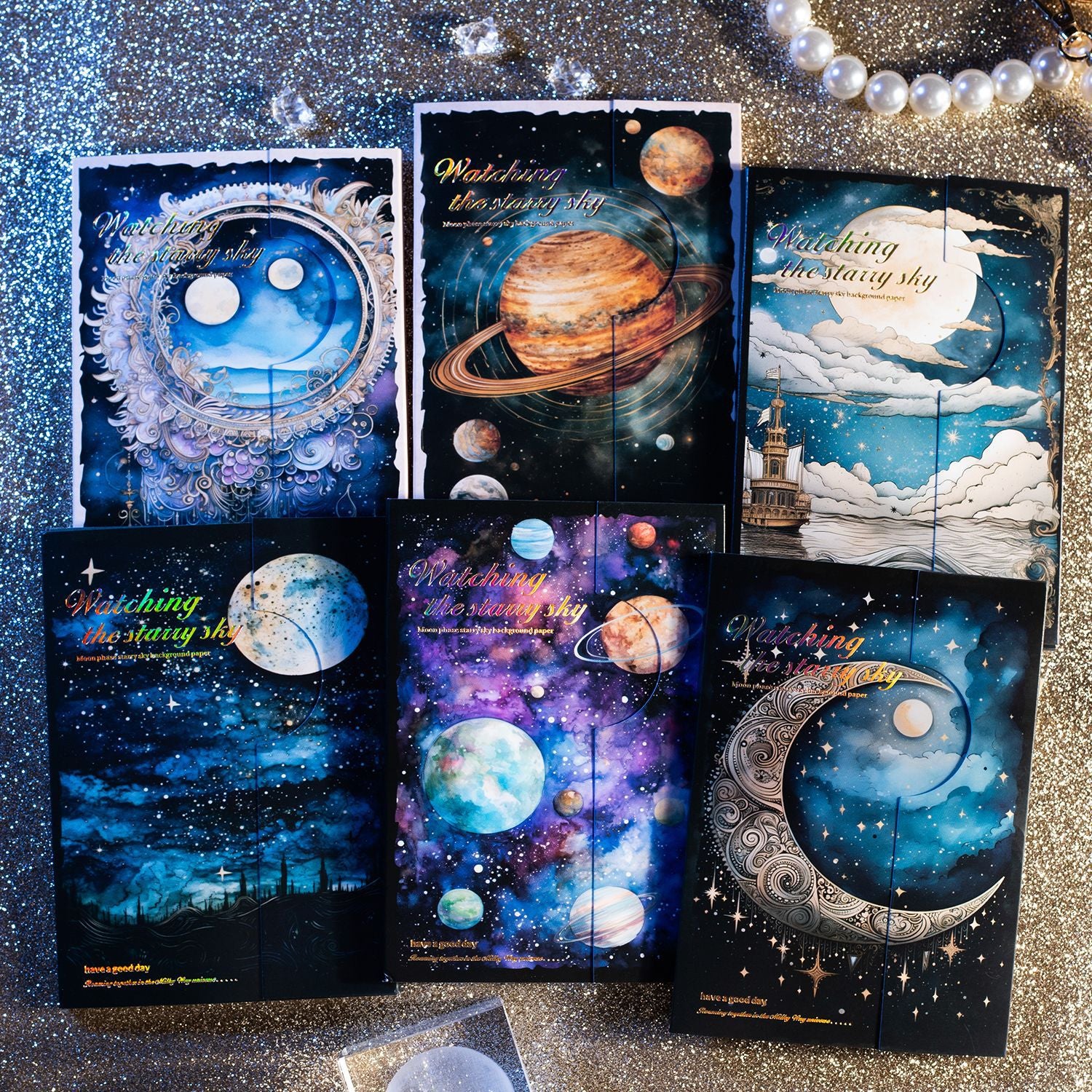 30 Pcs Galexy Scraobook Paper SWXK