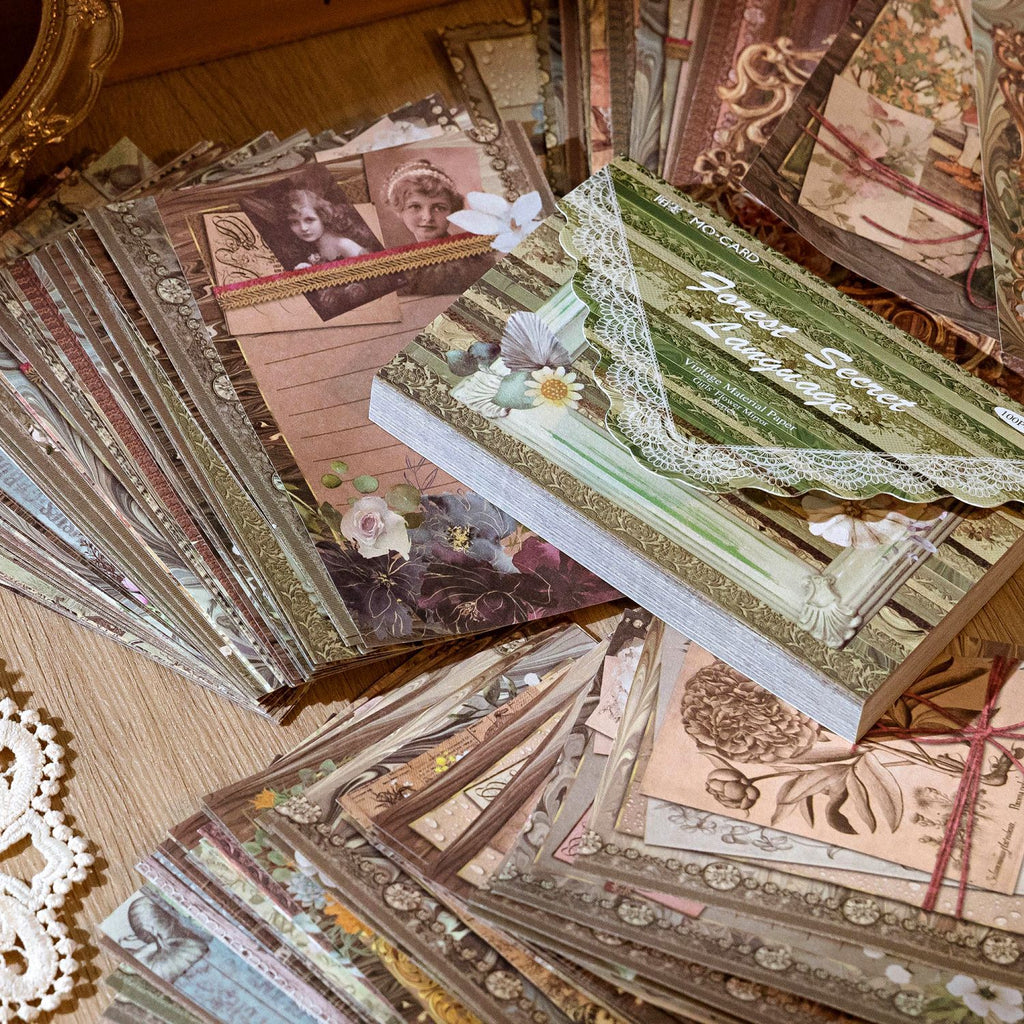 100 Sheets Vintage Scrapbook Paper SNHJ