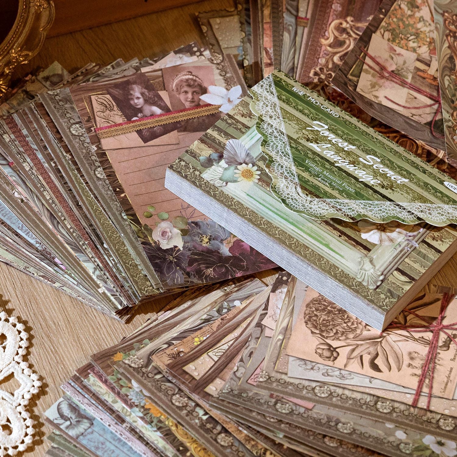 100 Sheets Vintage Scrapbook Paper SNHJ