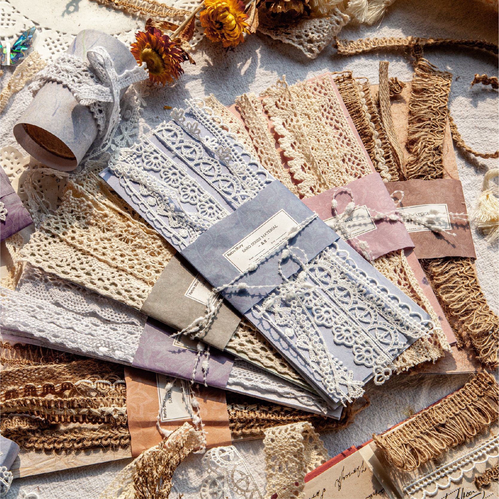 18pcs Lace Scrapbook Supplies SLXL