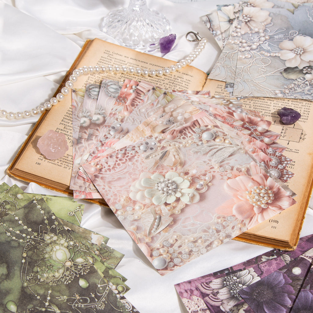 30 Pcs Flowers Scrapbook Paper BSLM