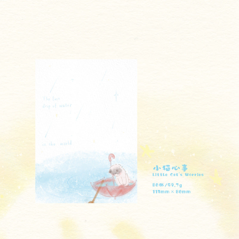 80 Pcs Cat Theme Notepad BNMYXM