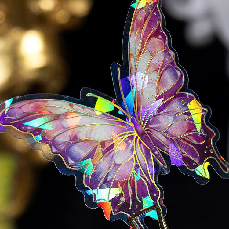 10 Pcs Butterfly and Windows PET Stickers SYSJ