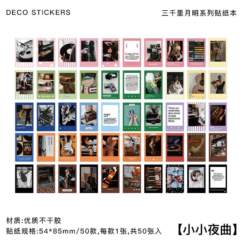 50pcs Scrapbook Stickers Book SQLMY