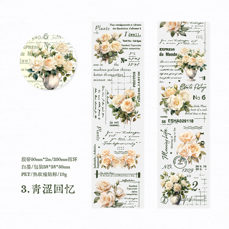 1 Roll PET Rose Stickers MGSQS