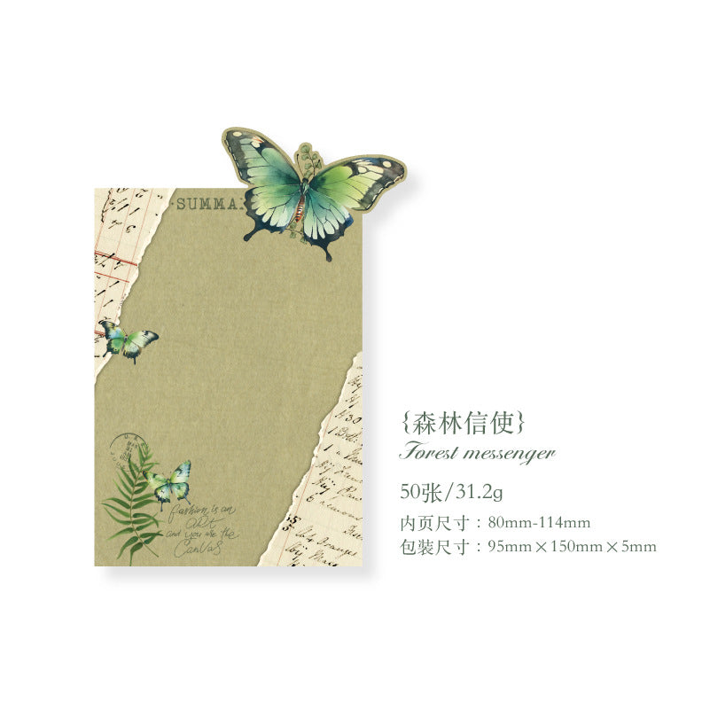 50 Pcs Vintage Butterfly Scrapbook Paper HDYJ