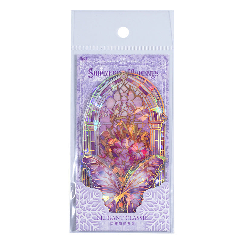 10 Pcs Butterfly and Windows PET Stickers SYSJ