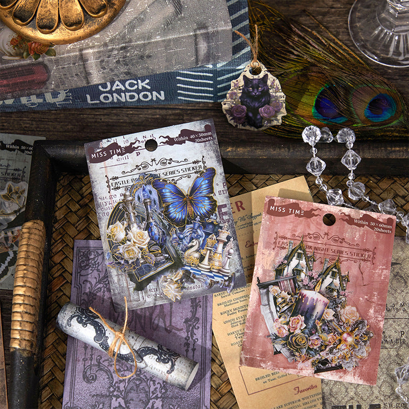 1 Roll Vintage PET Stickers GBAY