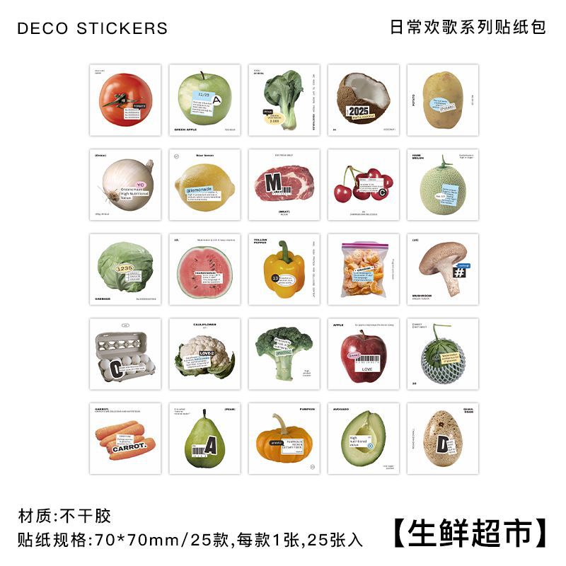 25 Pcs Decoration Stickers RCHG