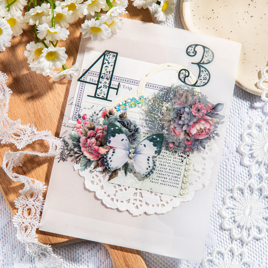 30pcs PET Flower Stickers LSSY