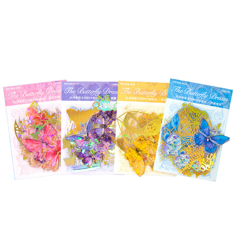 15pcs PET Butterfly Stickers ZZMD