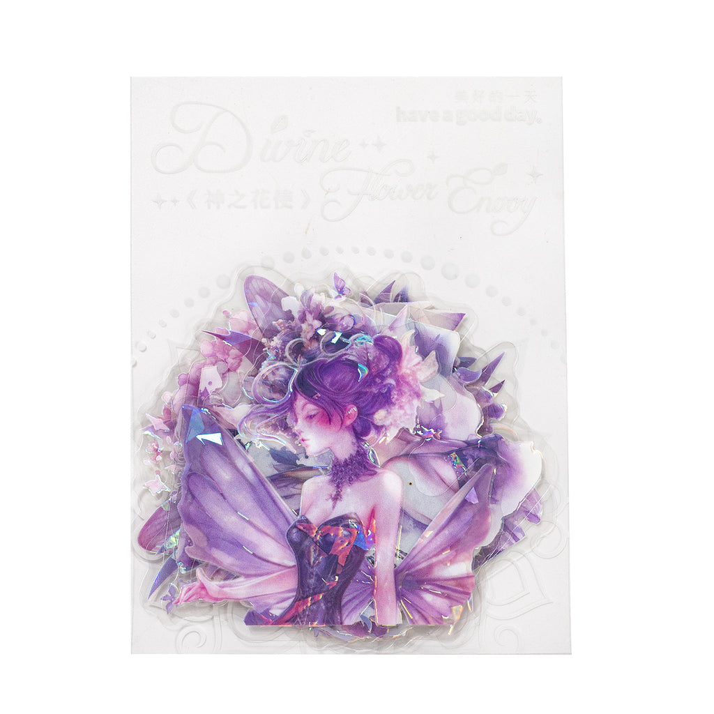 10pcs Flower Fairy PET Stickers SZHS