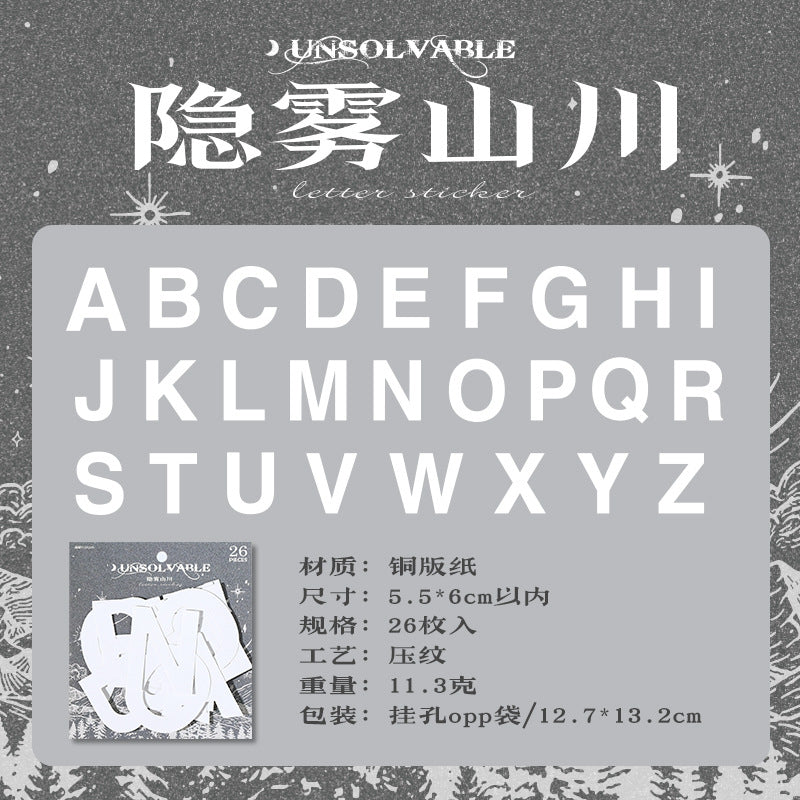 26pcs Letter Sickers WJLM