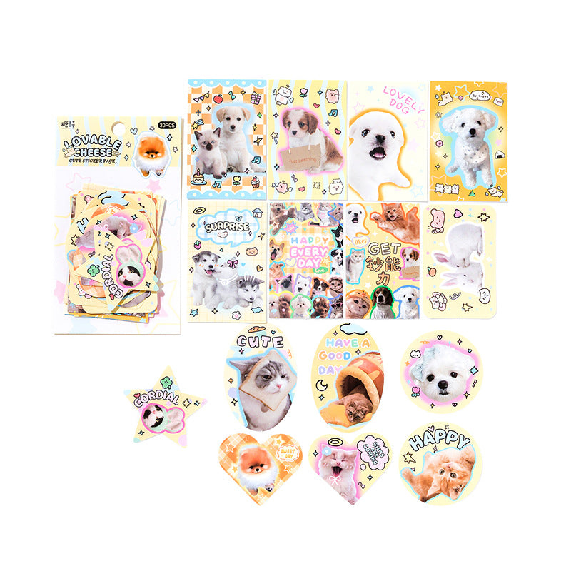 30pcs Animal Pet Stickers ABLY