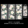 3 Pcs Flowers PET Stickers ZHHM