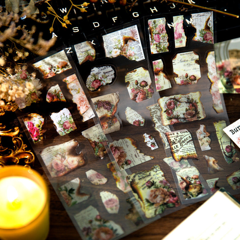 3 pcs Vintage Junk Journal Stickers RSDS