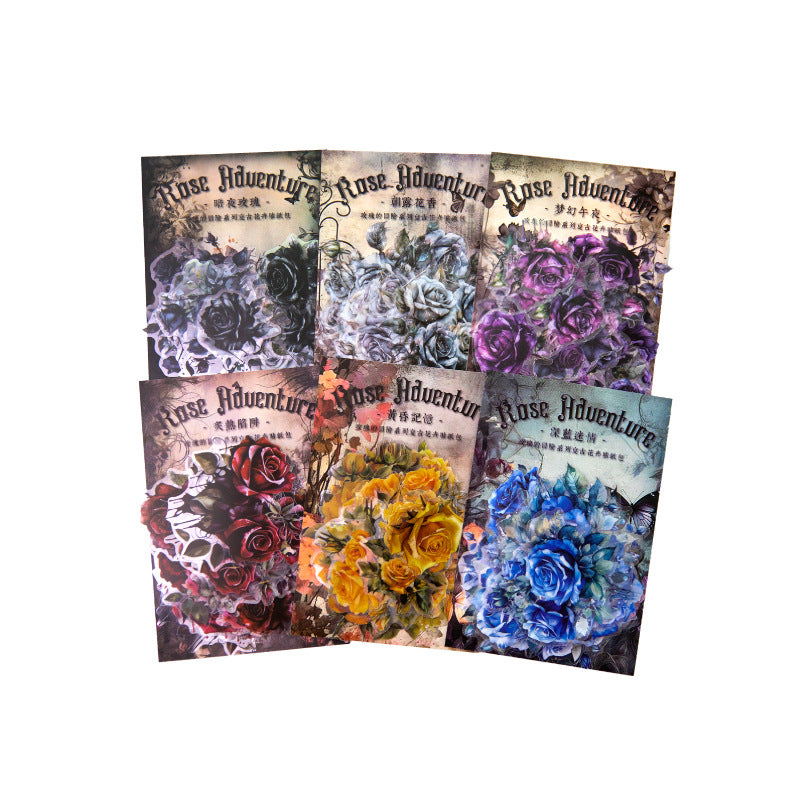 30Pcs PET Rose Stickers MGMX