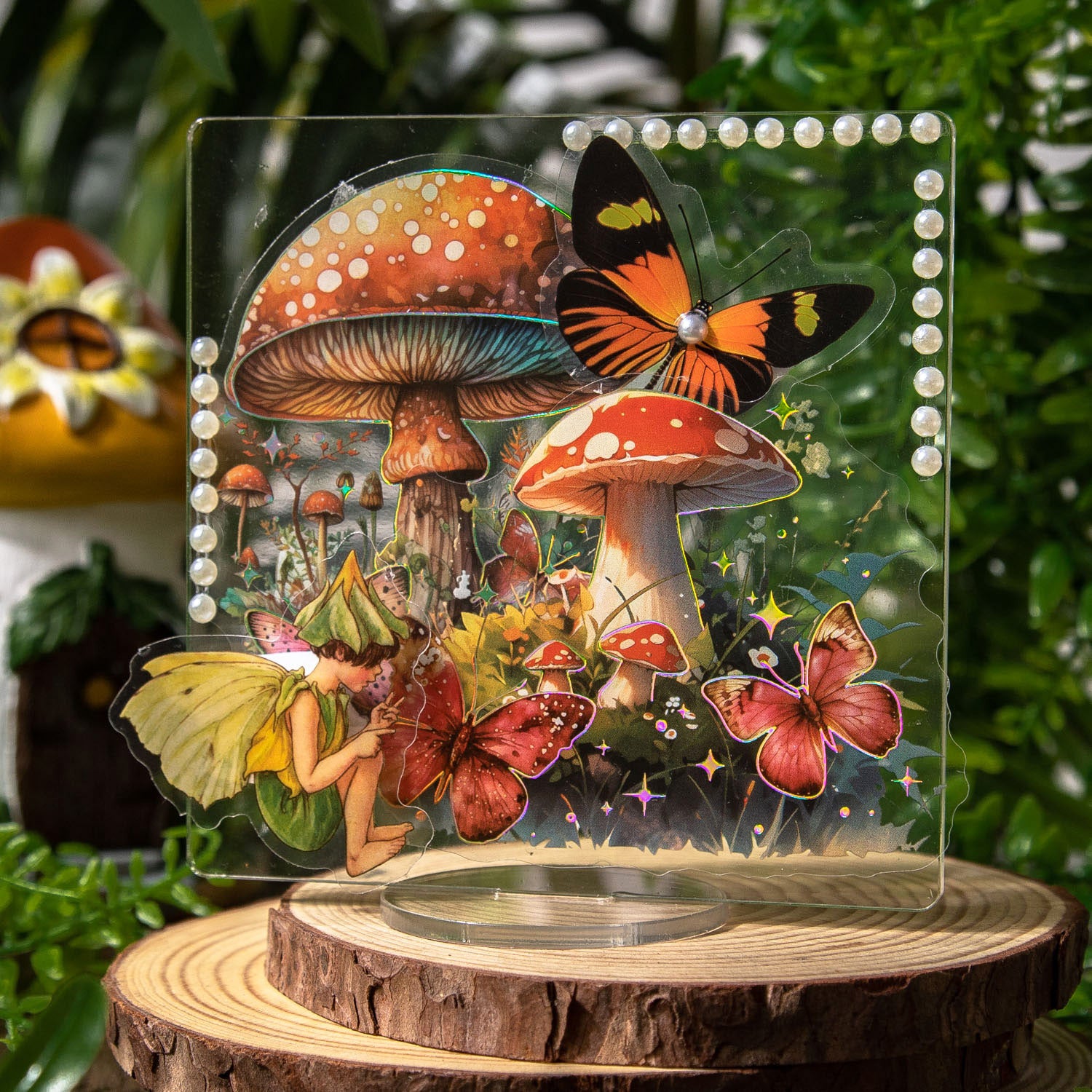 10pcs PET Mushroon Stickers MHZS