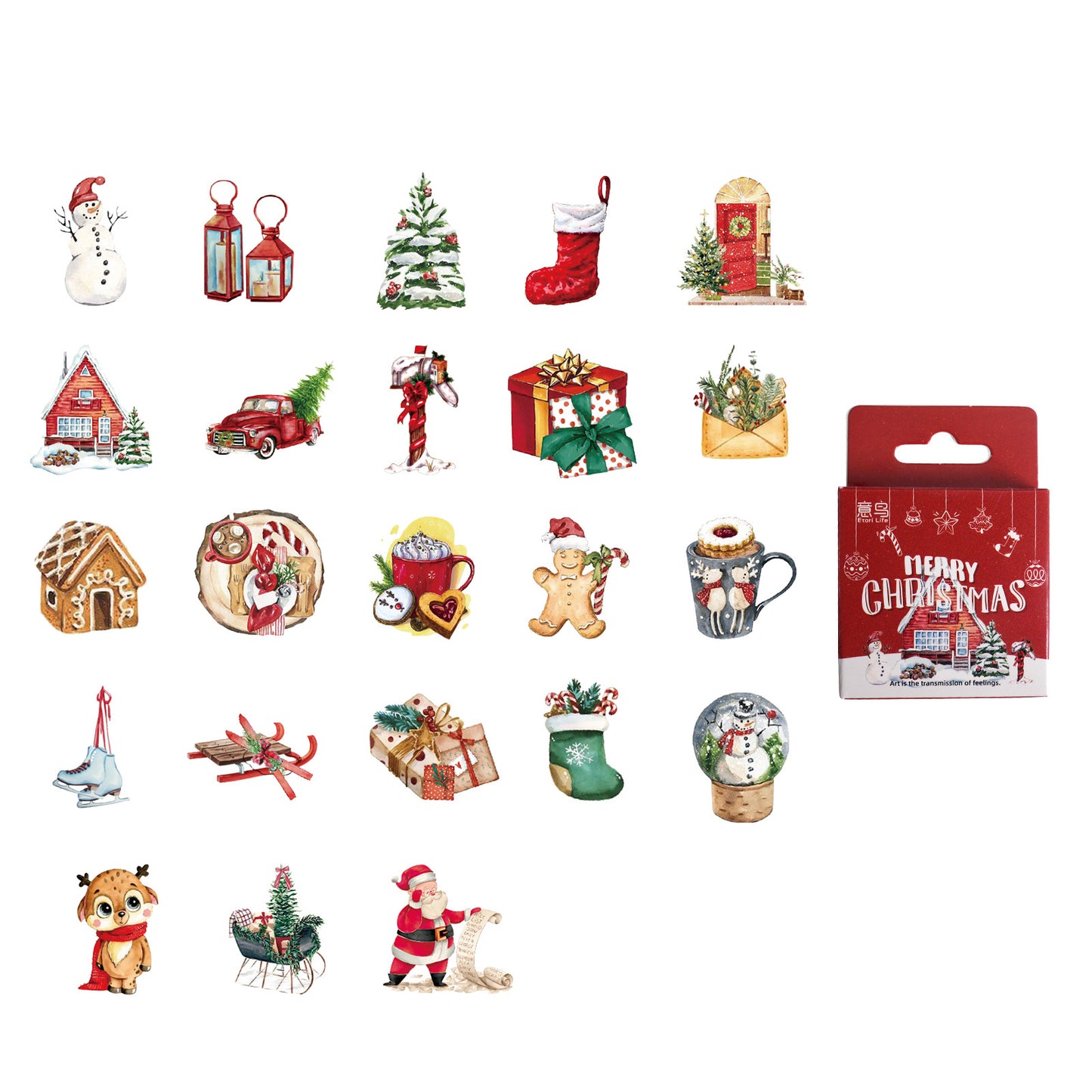 46PCS Christmas Stickers KXSD