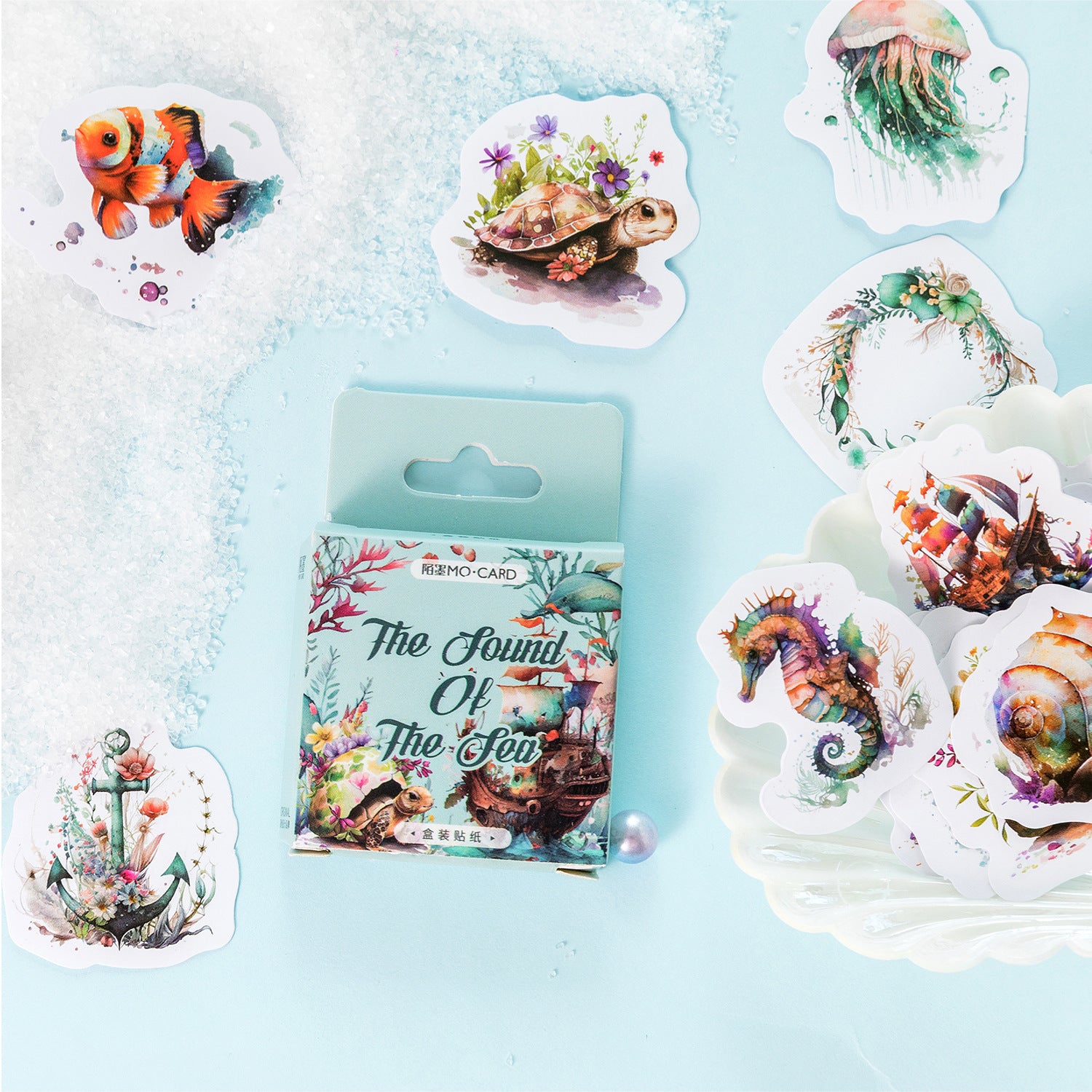 45pcs Boxed Rose Stickers QRLX
