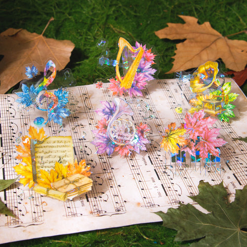 10pcs Seasonal Maple PET Stickers SGGJ
