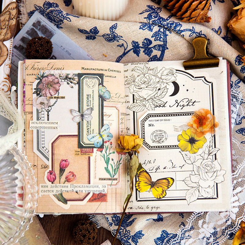 100pcs Vitnage Scrapbook Paper Pack JGNDX