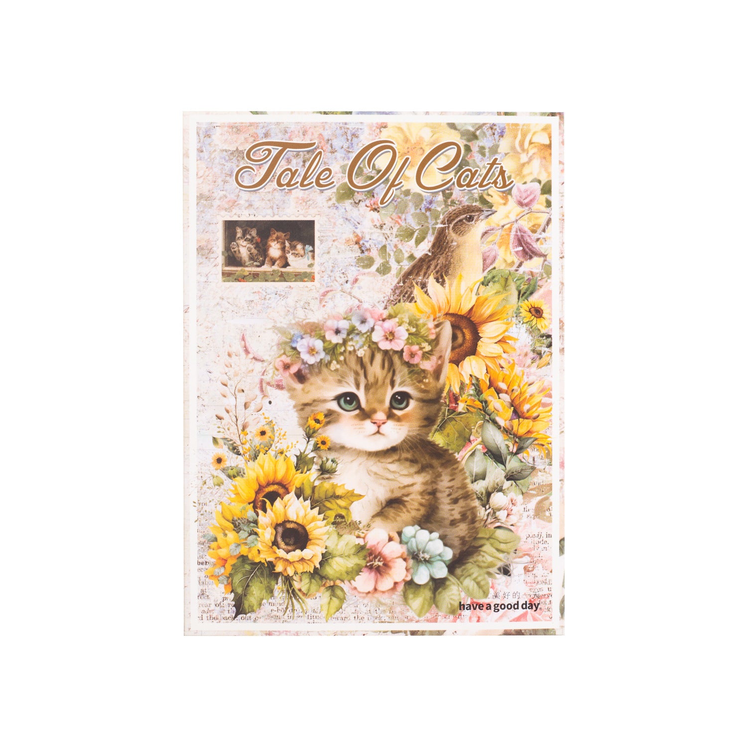 70pcs Cat Theme Scrapbook Paper MZWY