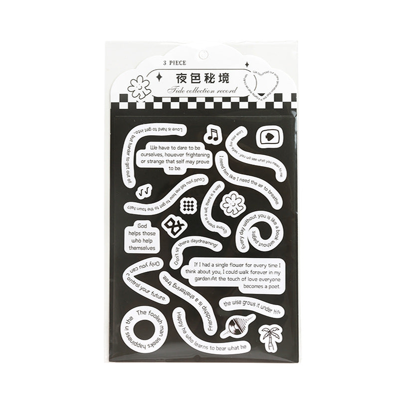 3pcs Words Decor Stickers CXCC