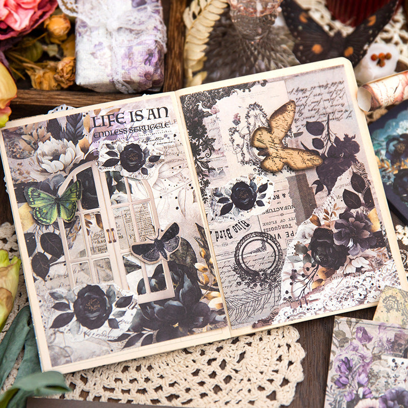 30pcs Vintage Notepad Stickers MJZSH