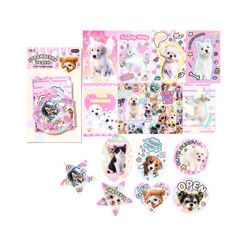 30pcs Animal Pet Stickers ABLY