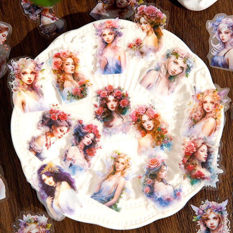 40 Pcs PET Ladies Stickers WFMM