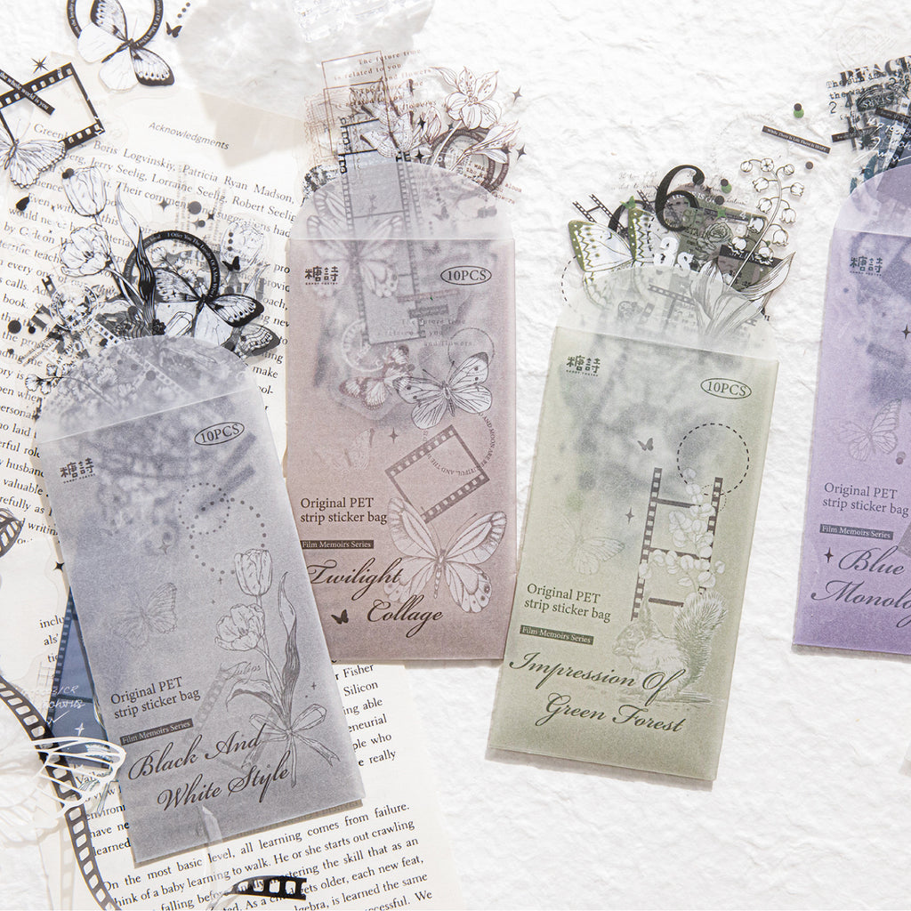 10 Pcs Junk Journal PET Stickers JPHYL