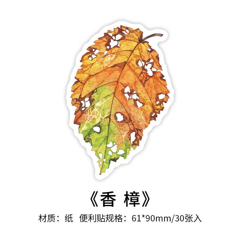 30 Pcs Leaf Notepad YLCS