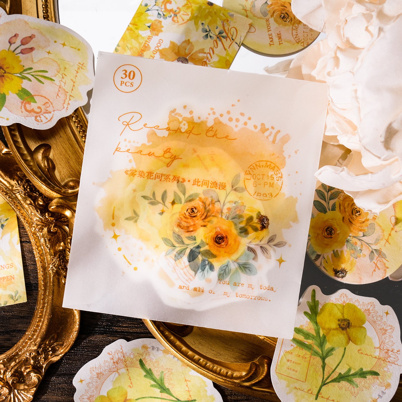30pcs Flower Stickers WRHJ