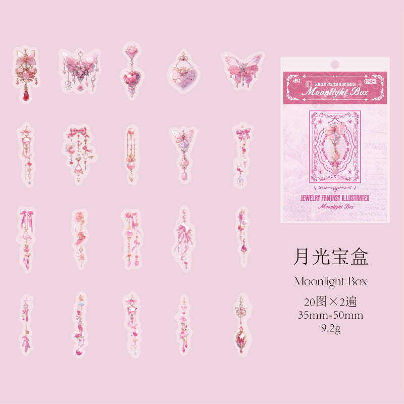 40pcs PET Jewellery Stickers ZBHXT