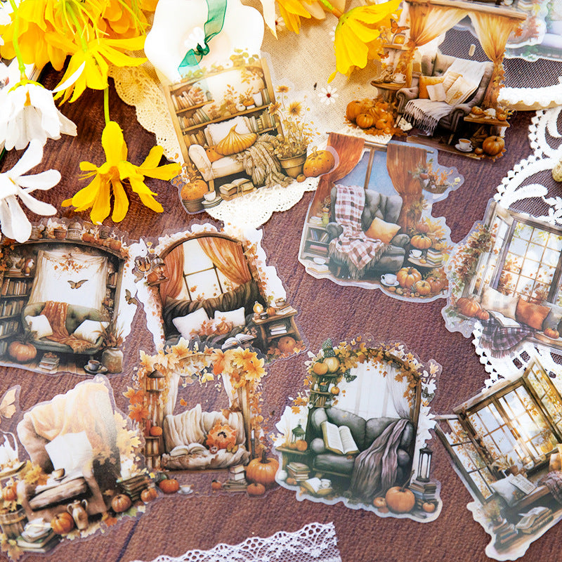10pcs PET House Stickers WXXW
