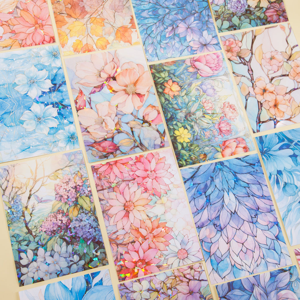6 pcs Floral Washi Stickers Paper HMLL