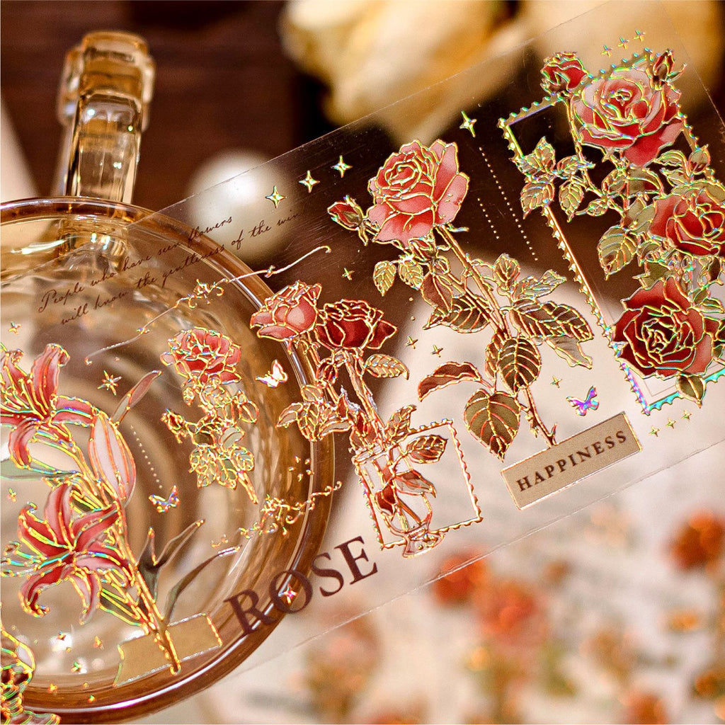 3 Pcs Flowers PET Stickers YDHY