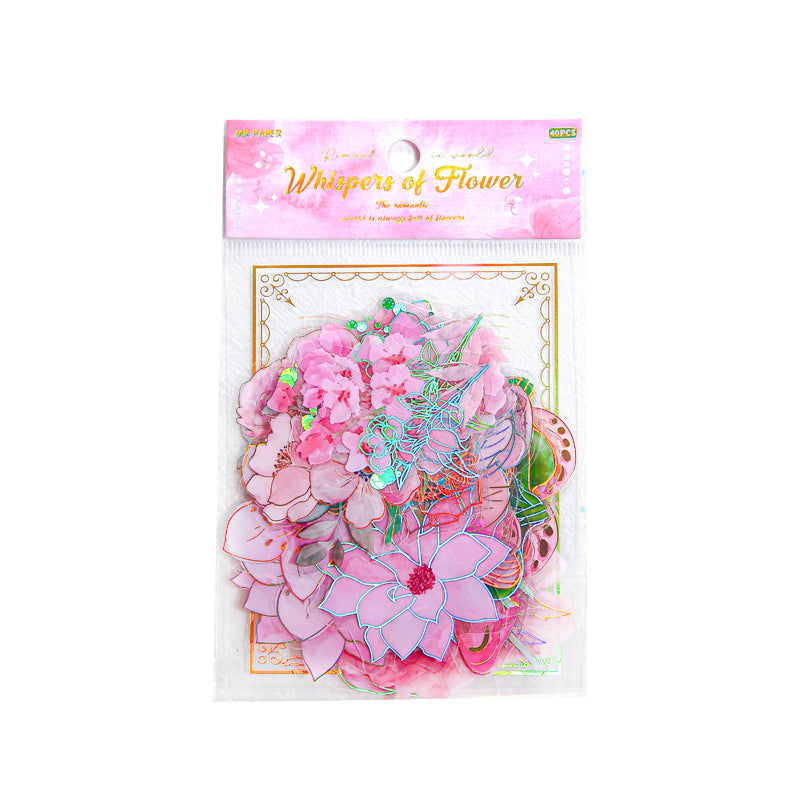 40pcs Flower PET Stickers HZYX